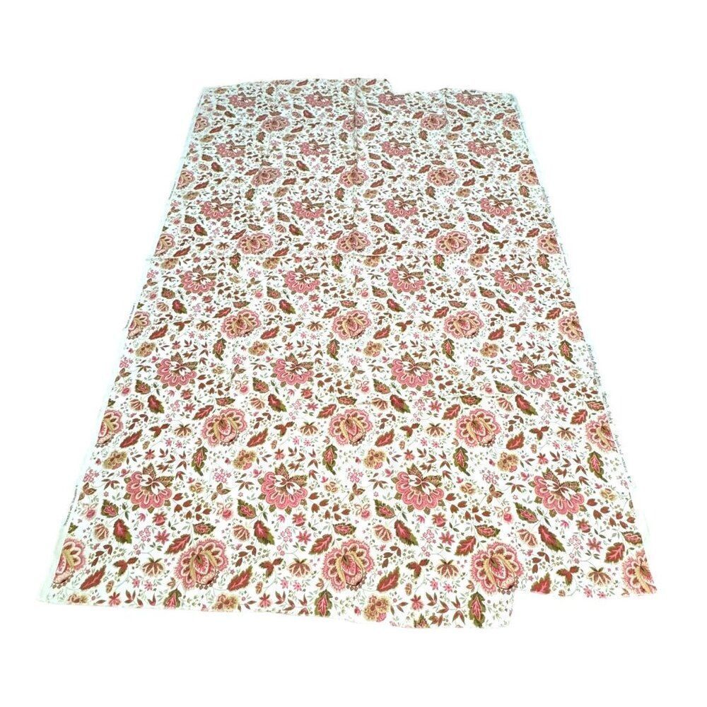 Waverly Bonded Fabric Plymouth Paisley 48.25X67Floral Print Cotton Pink Green